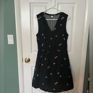 Black flower dress